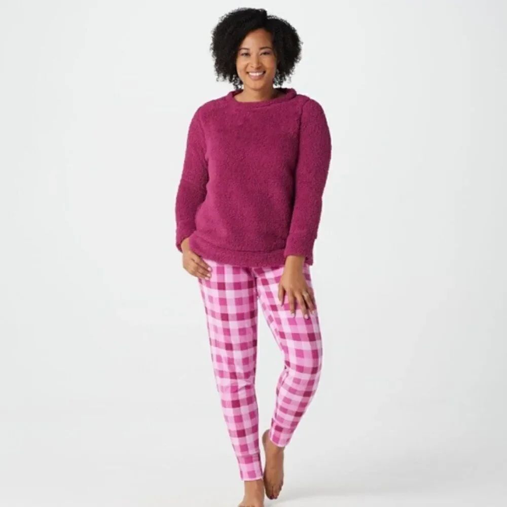 NWOT Carole Hochman Waffle Fleece Teddy Lounge pant | Size 1X